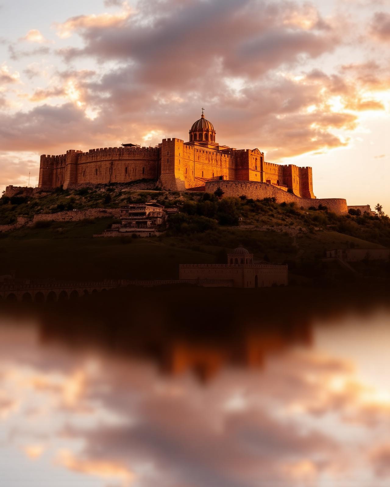 The Citadel of Aleppo at sunset